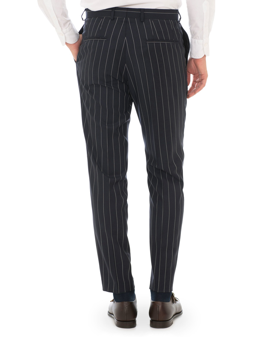 Herr | Kostymer | Oscar Jacobson | Erik Double Breasted Stripe Blazer Navy