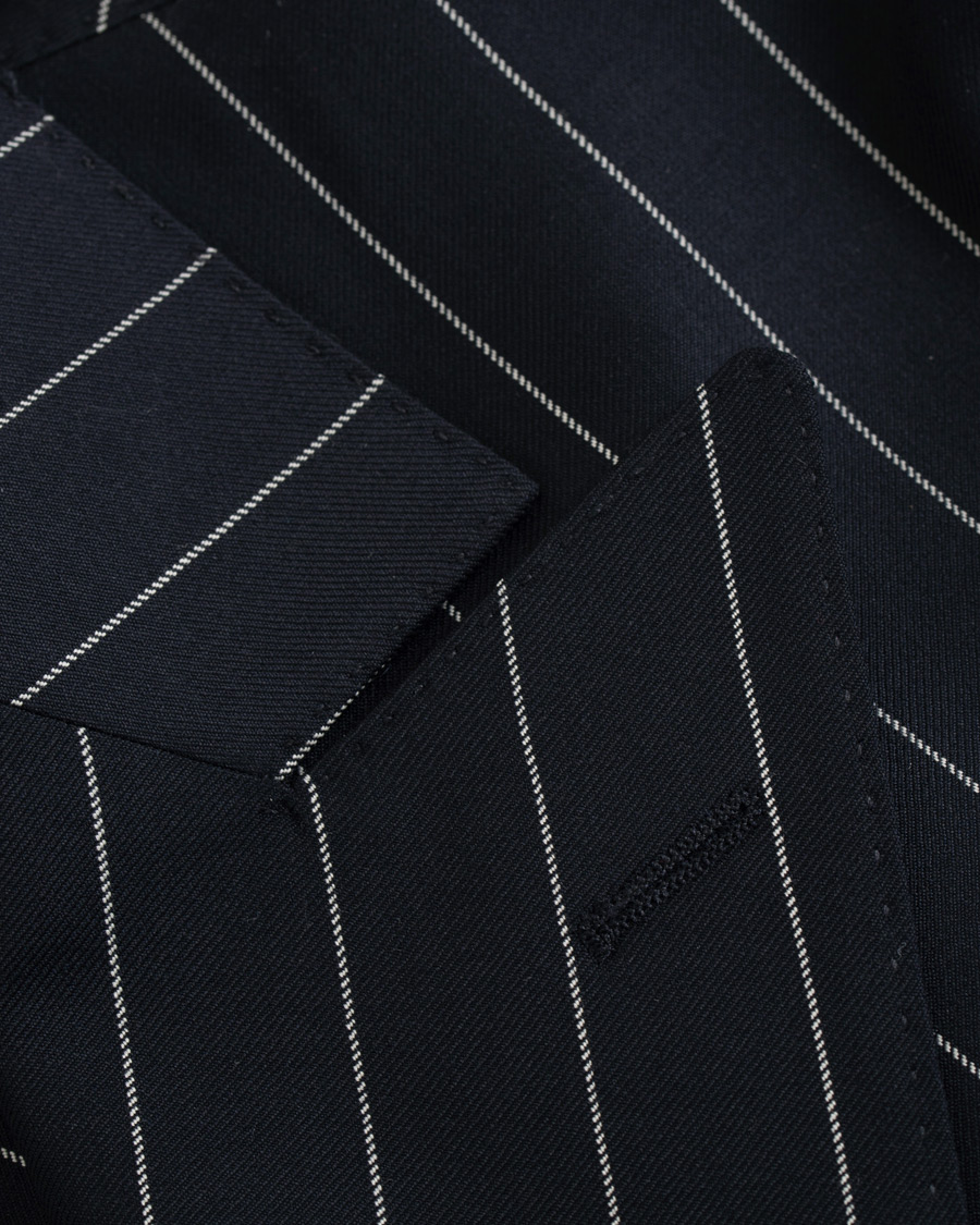Herr | Kostymer | Oscar Jacobson | Erik Double Breasted Stripe Blazer Navy