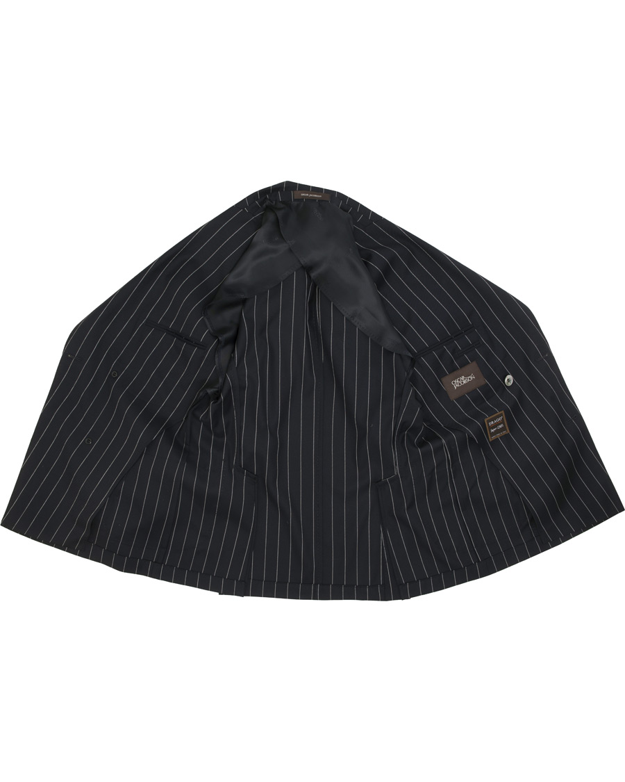 Herr | Kostymer | Oscar Jacobson | Erik Double Breasted Stripe Blazer Navy
