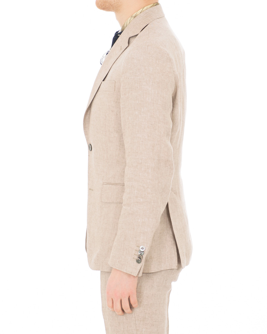 Herr | Kavajer | Oscar Jacobson | Egel Linen Blazer Beige