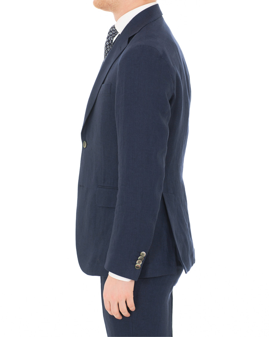 Herr | Kavajer | Oscar Jacobson | Egel Linen Blazer Blue