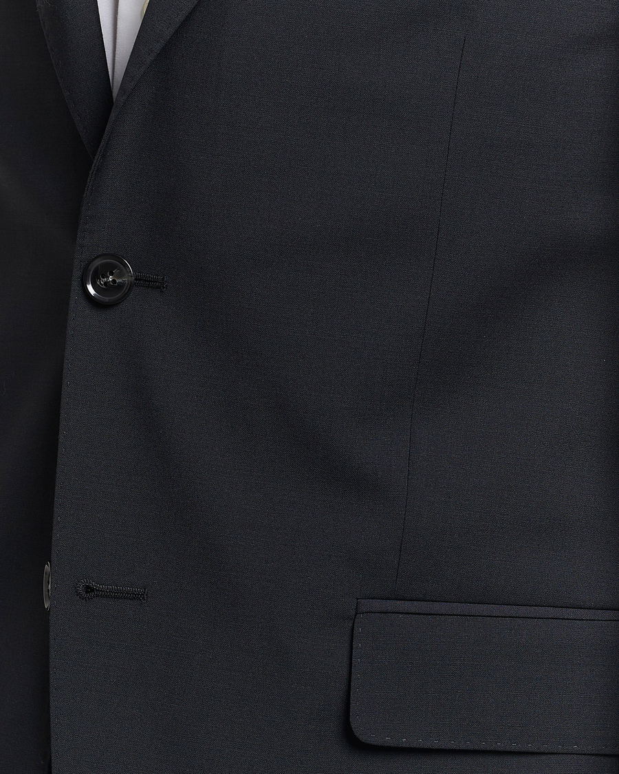 Herr | Kavajer | Oscar Jacobson | Edmund Wool Stretch Blazer Black