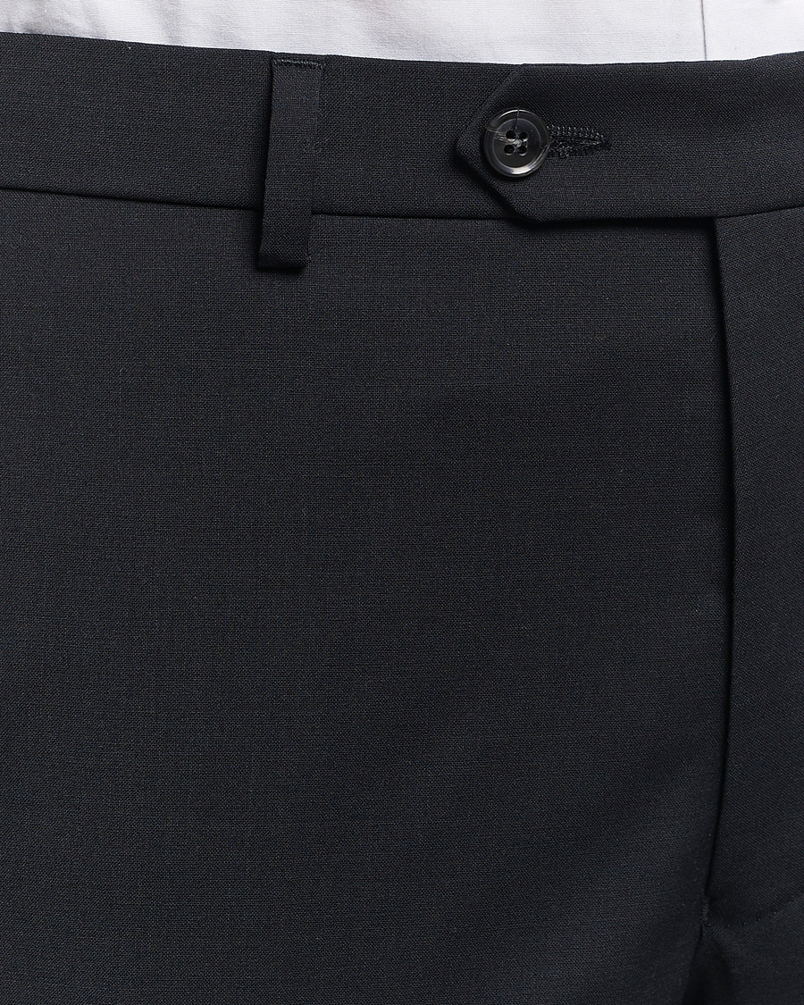 Herr | Byxor | Oscar Jacobson | Denz Wool Stretch Trousers Black