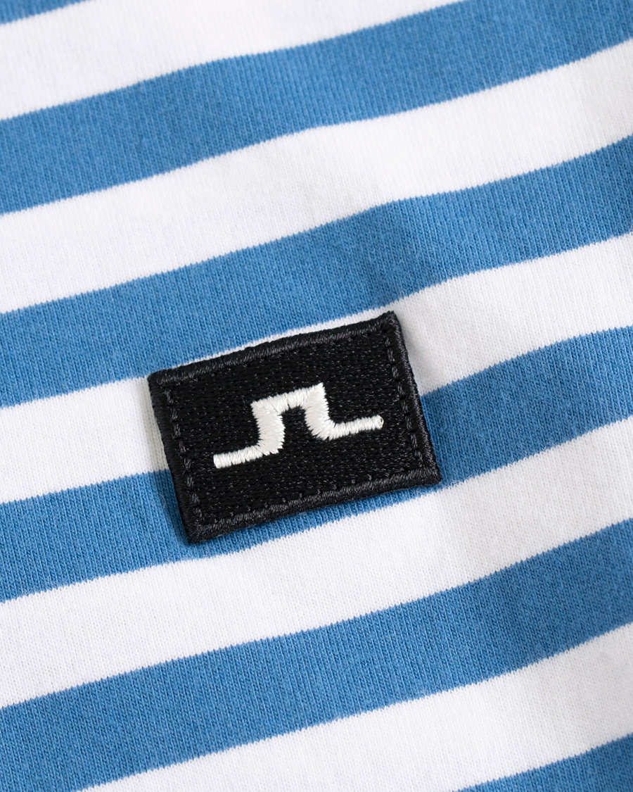 Herr | T-Shirts | J.Lindeberg | Charles Stripe Tee Work Blue