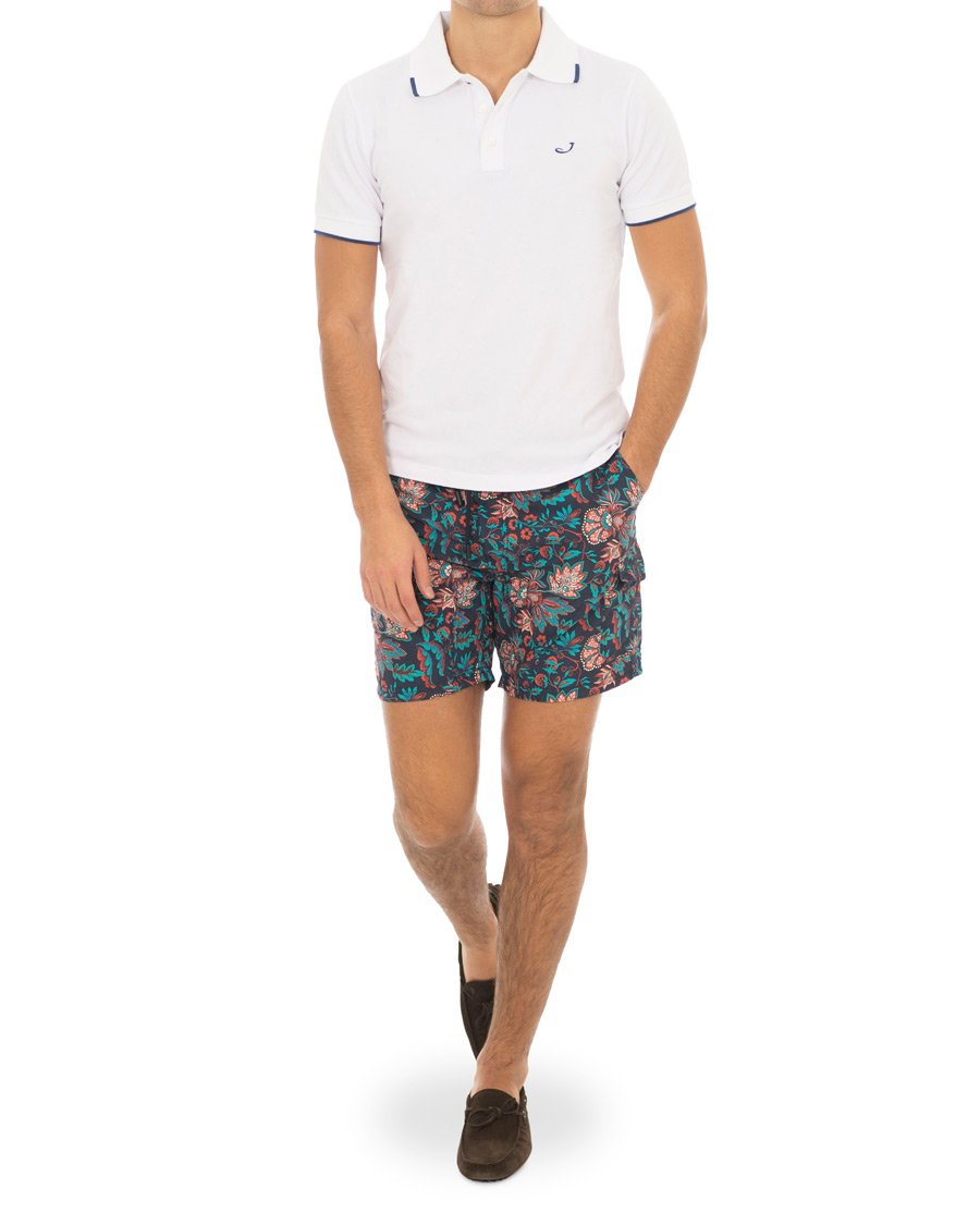 Herr | Badbyxor | Etro | Long Island Flower Swim Trunk Dark Blue