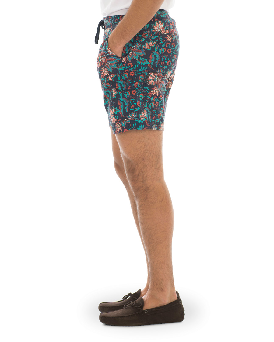 Herr | Badbyxor | Etro | Long Island Flower Swim Trunk Dark Blue