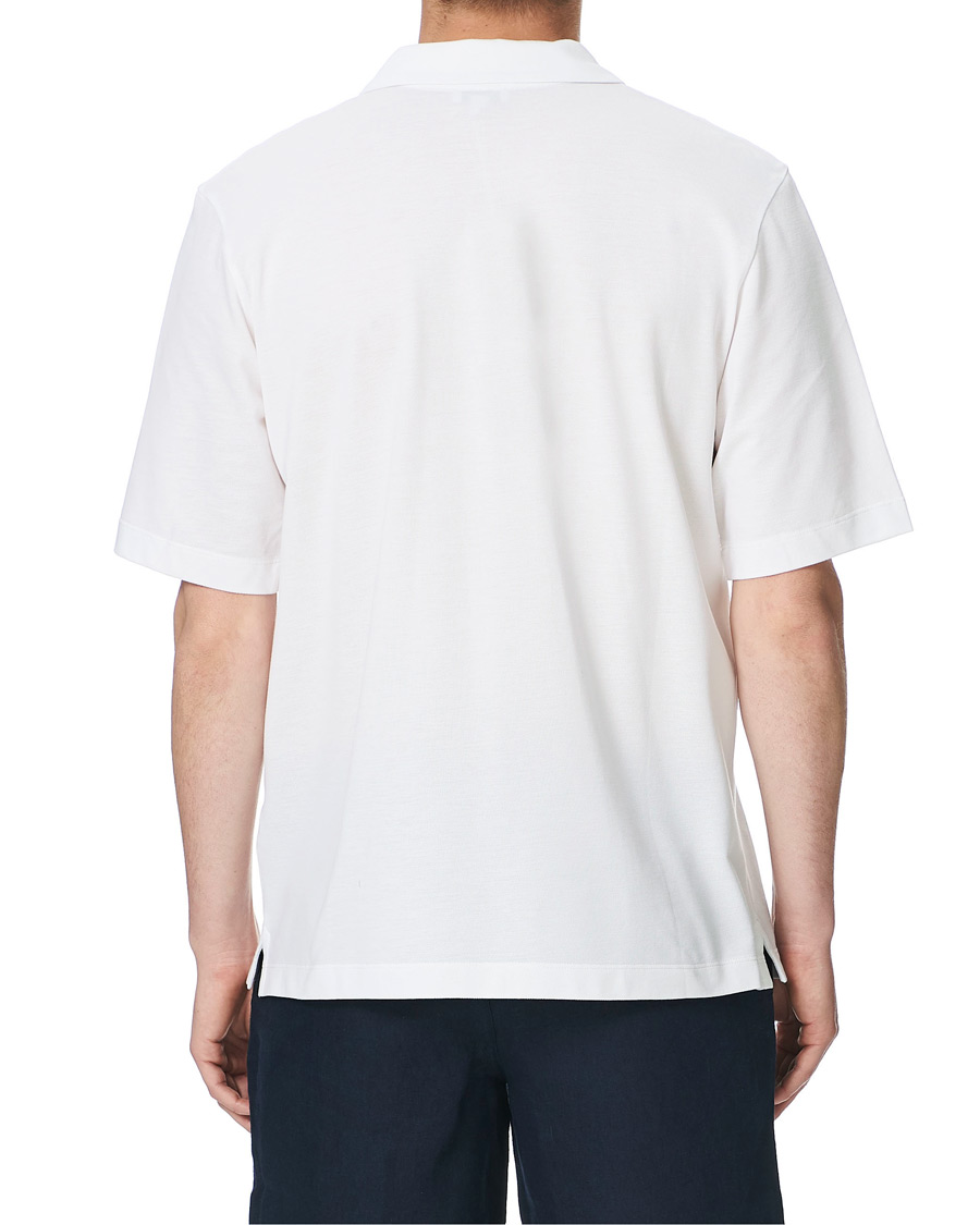 Herr | Skjortor | Sunspel | Short Sleeve Pique Shirt White