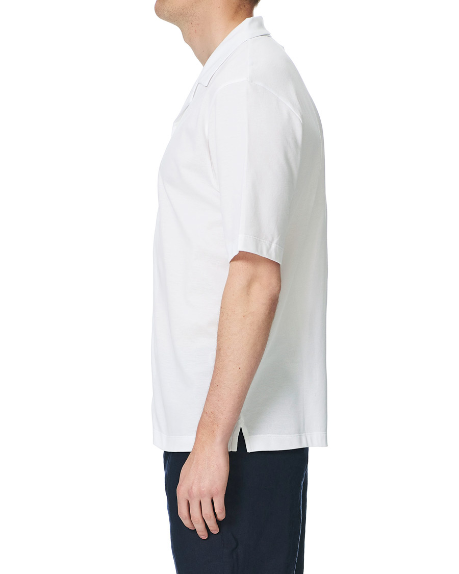 Herr | Skjortor | Sunspel | Short Sleeve Pique Shirt White