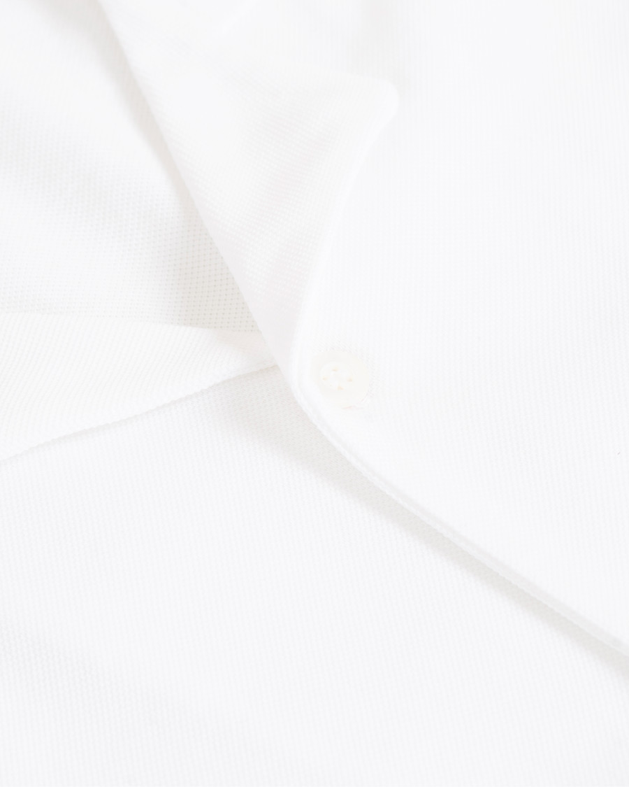 Herr | Skjortor | Sunspel | Short Sleeve Pique Shirt White