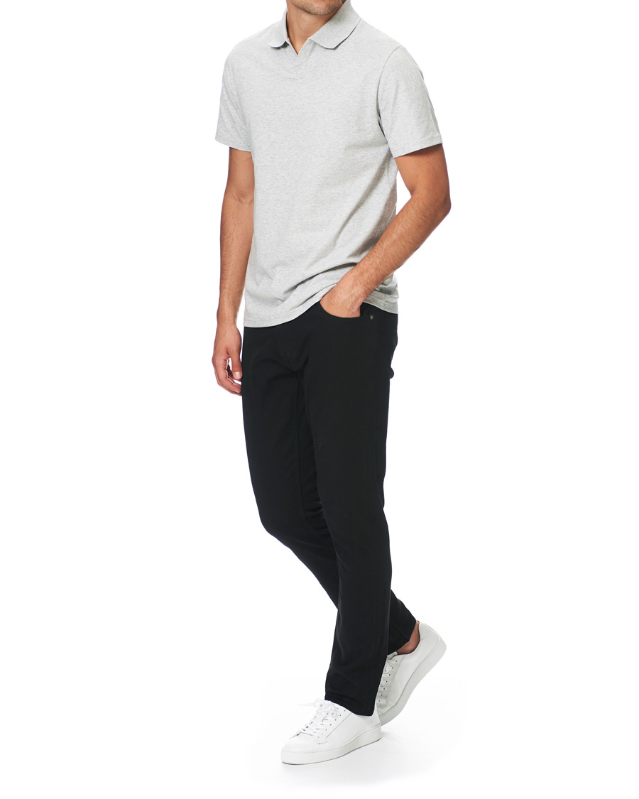 Herr | Pikéer | Filippa K | Soft Lycra Polo T-Shirt Light Grey Melange