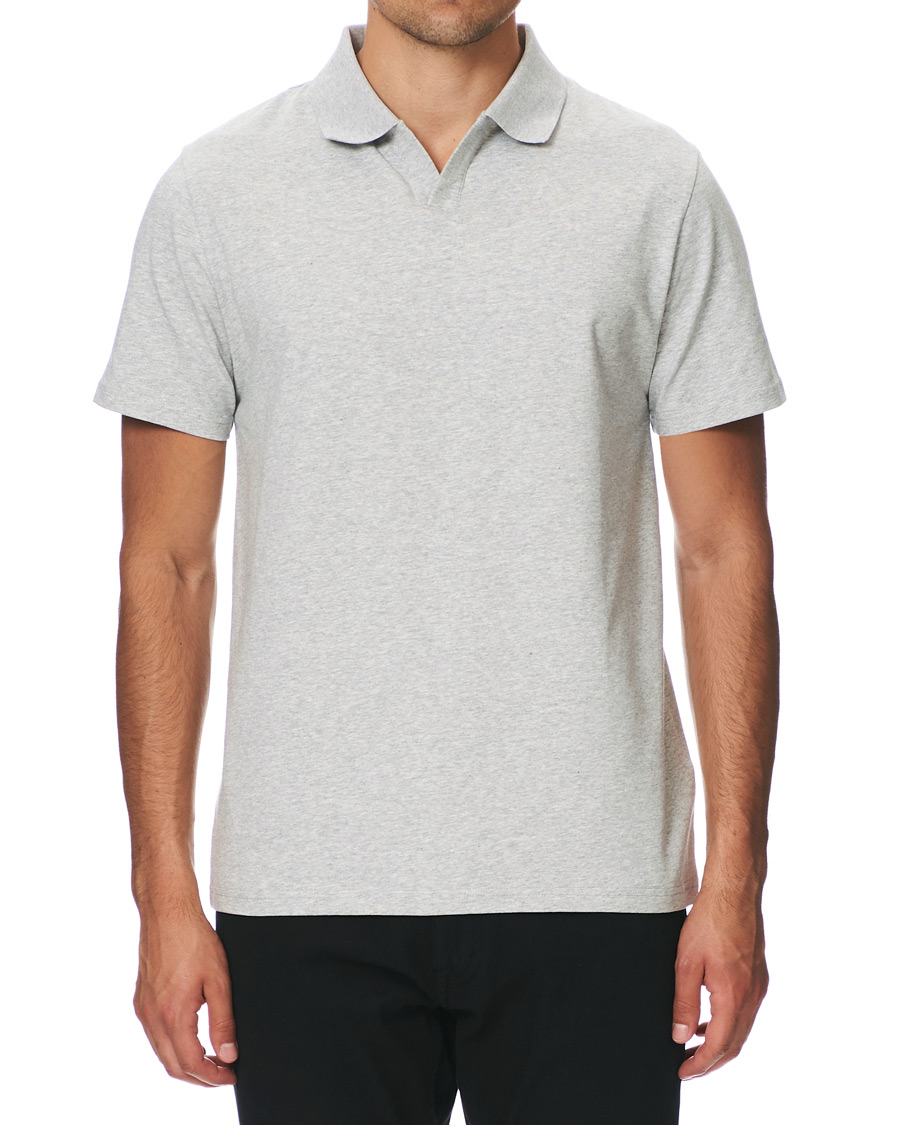 Herr | Pikéer | Filippa K | Soft Lycra Polo T-Shirt Light Grey Melange