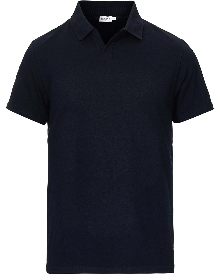 Herr | Pikéer | Filippa K | Soft Lycra Polo T-Shirt Navy
