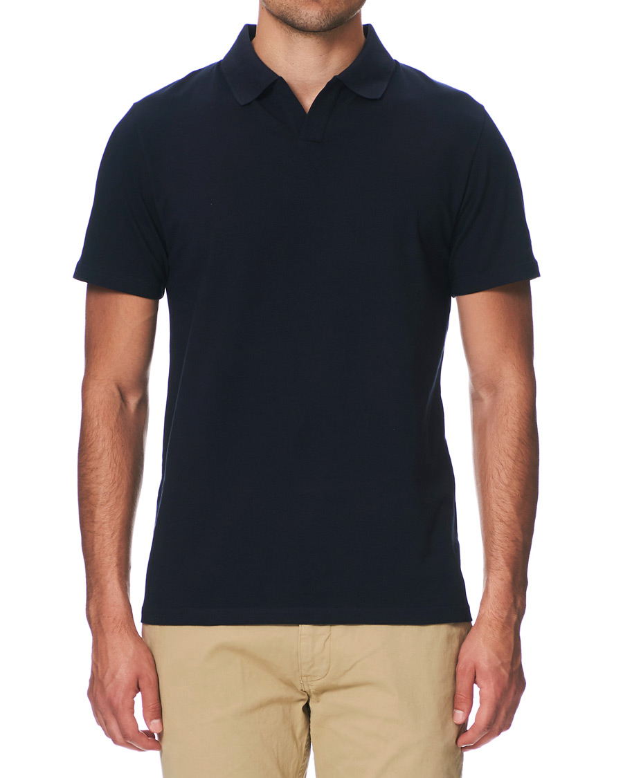 Herr | Pikéer | Filippa K | Soft Lycra Polo T-Shirt Navy