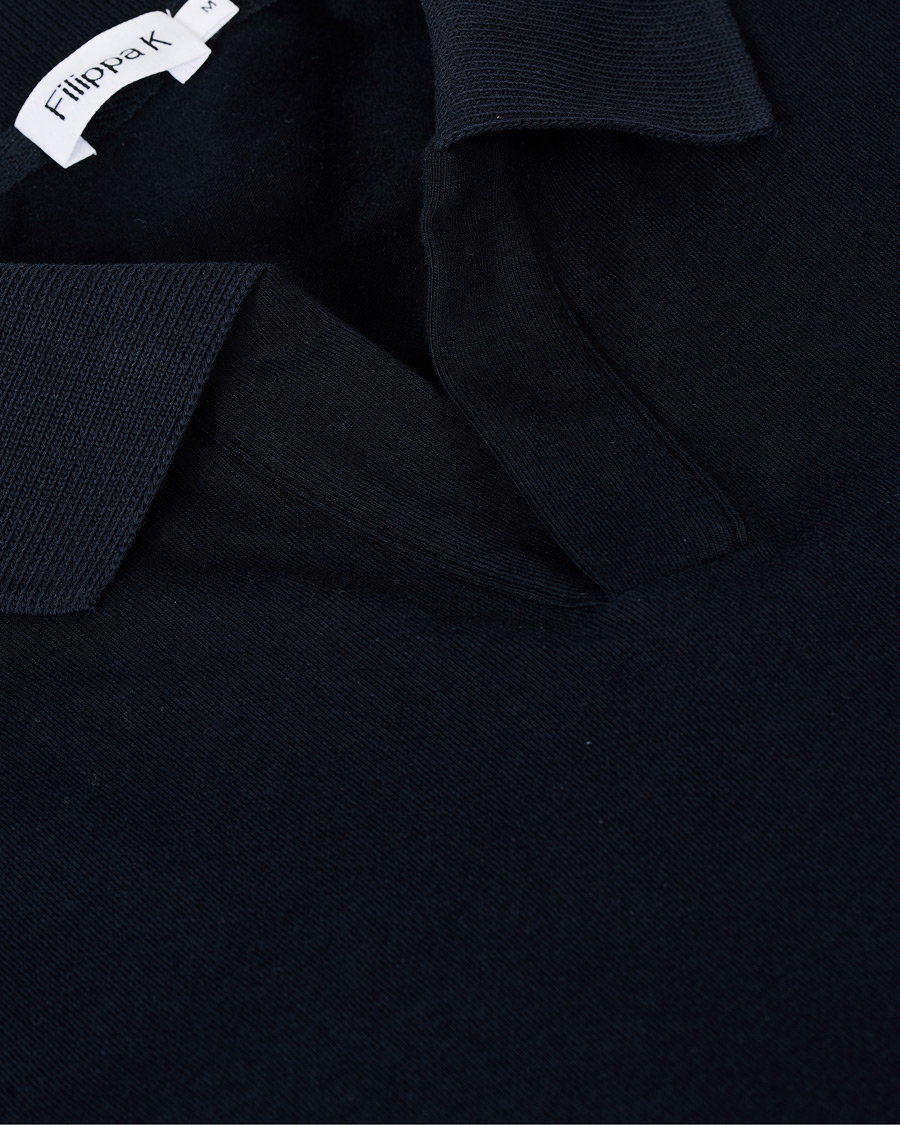 Herr | Pikéer | Filippa K | Soft Lycra Polo T-Shirt Navy