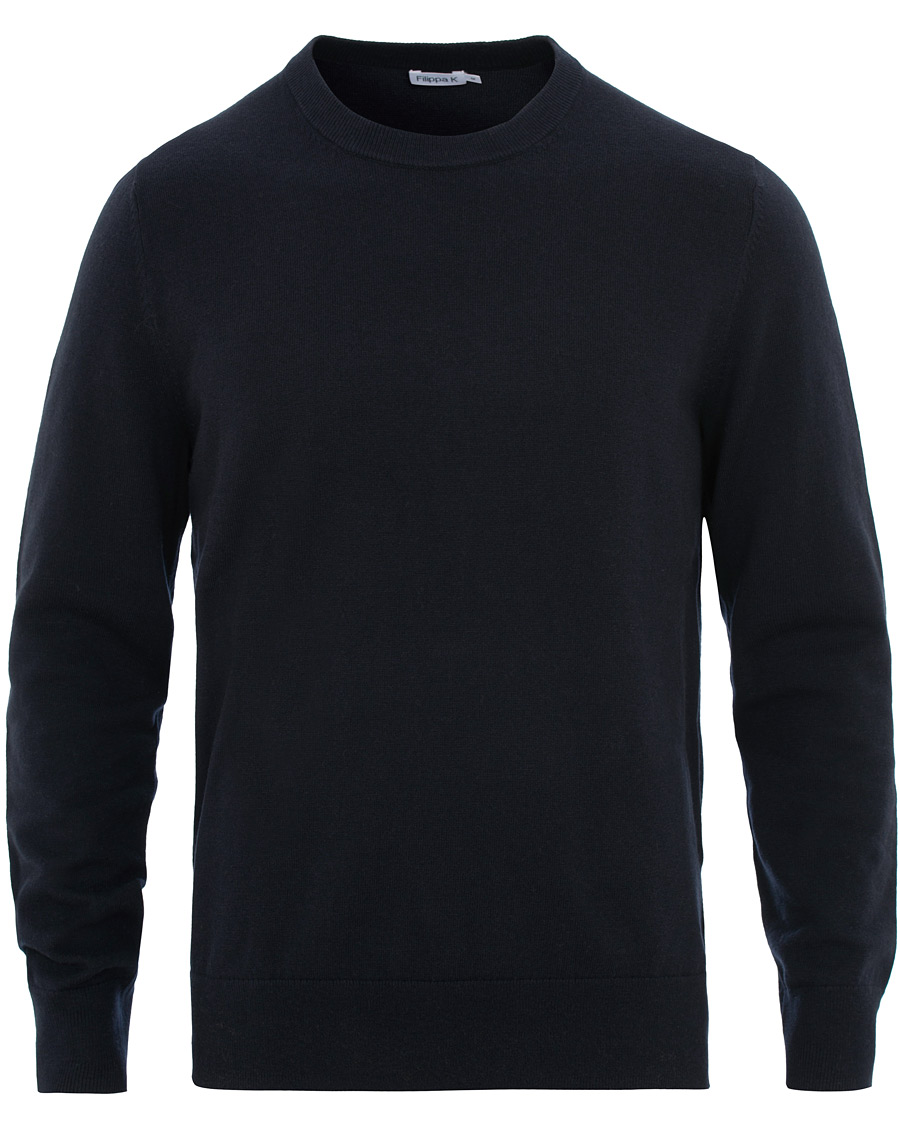 Herr | Tröjor | Filippa K | Cotton Merino Basic Sweater Navy