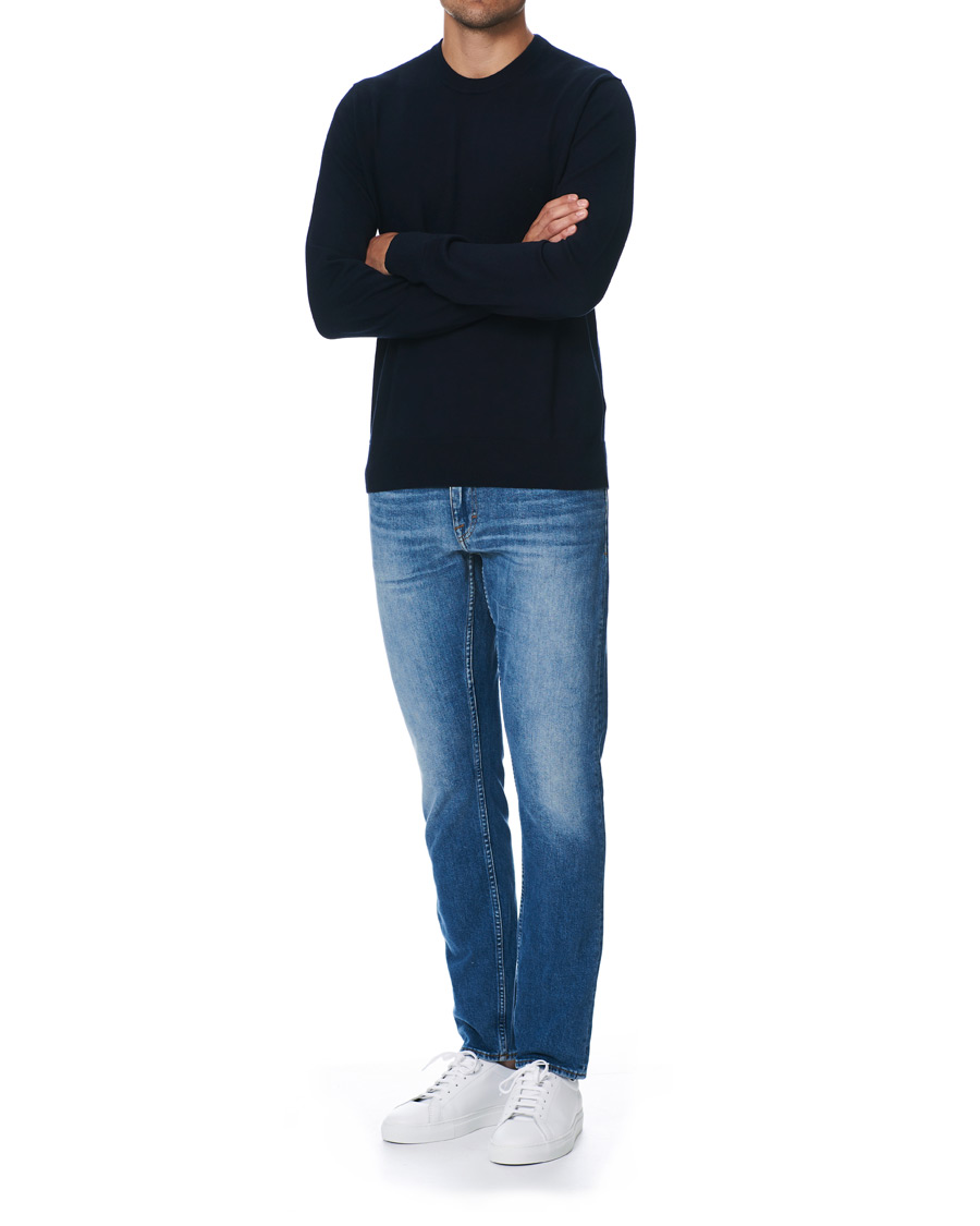 Herr | Tröjor | Filippa K | Cotton Merino Basic Sweater Navy