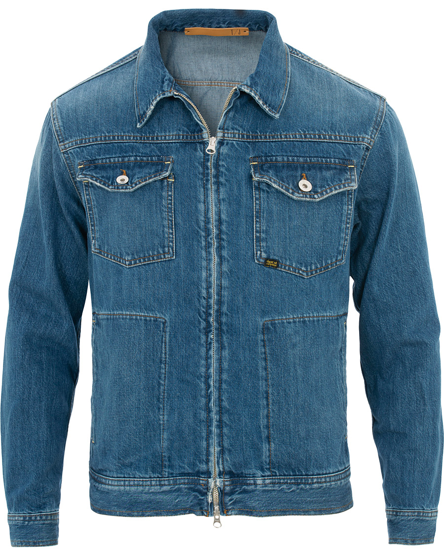 Herr | Jackor | Tiger of Sweden Jeans | Crust Zip Jeans Jacket Dust Blue