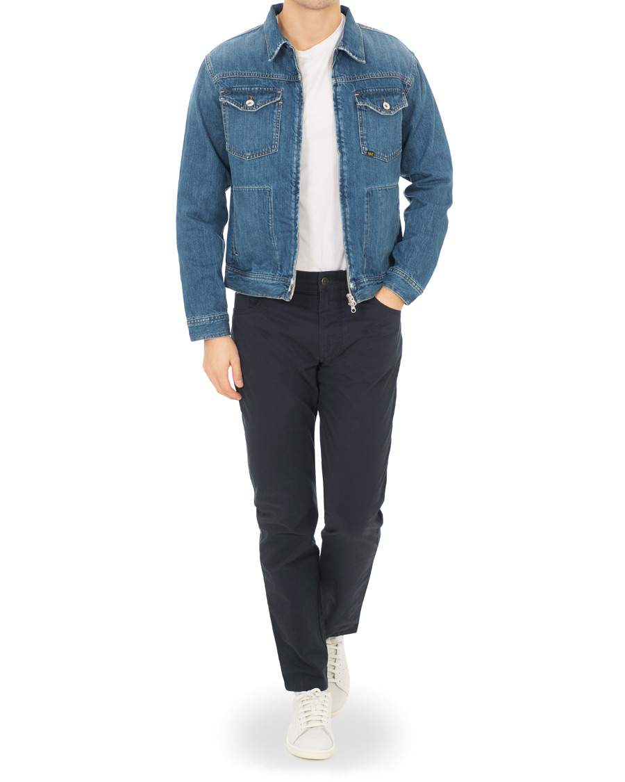 Herr | Jackor | Tiger of Sweden Jeans | Crust Zip Jeans Jacket Dust Blue