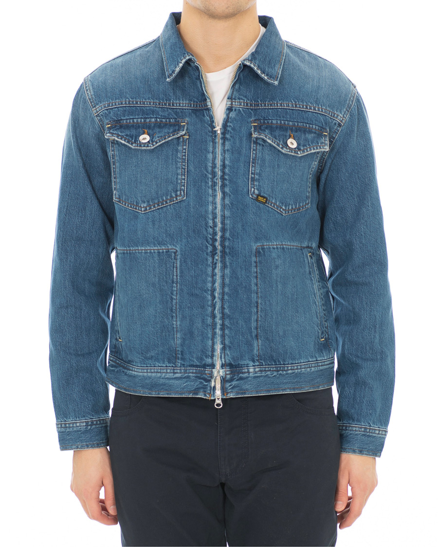 Herr | Jackor | Tiger of Sweden Jeans | Crust Zip Jeans Jacket Dust Blue