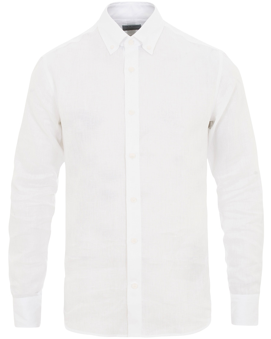 Herr | Skjortor | Tiger of Sweden | Fenald Button Down Linen Shirt White