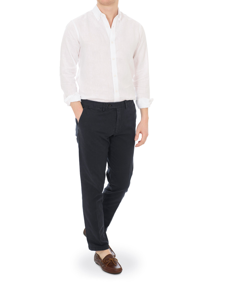 Herr | Skjortor | Tiger of Sweden | Fenald Button Down Linen Shirt White
