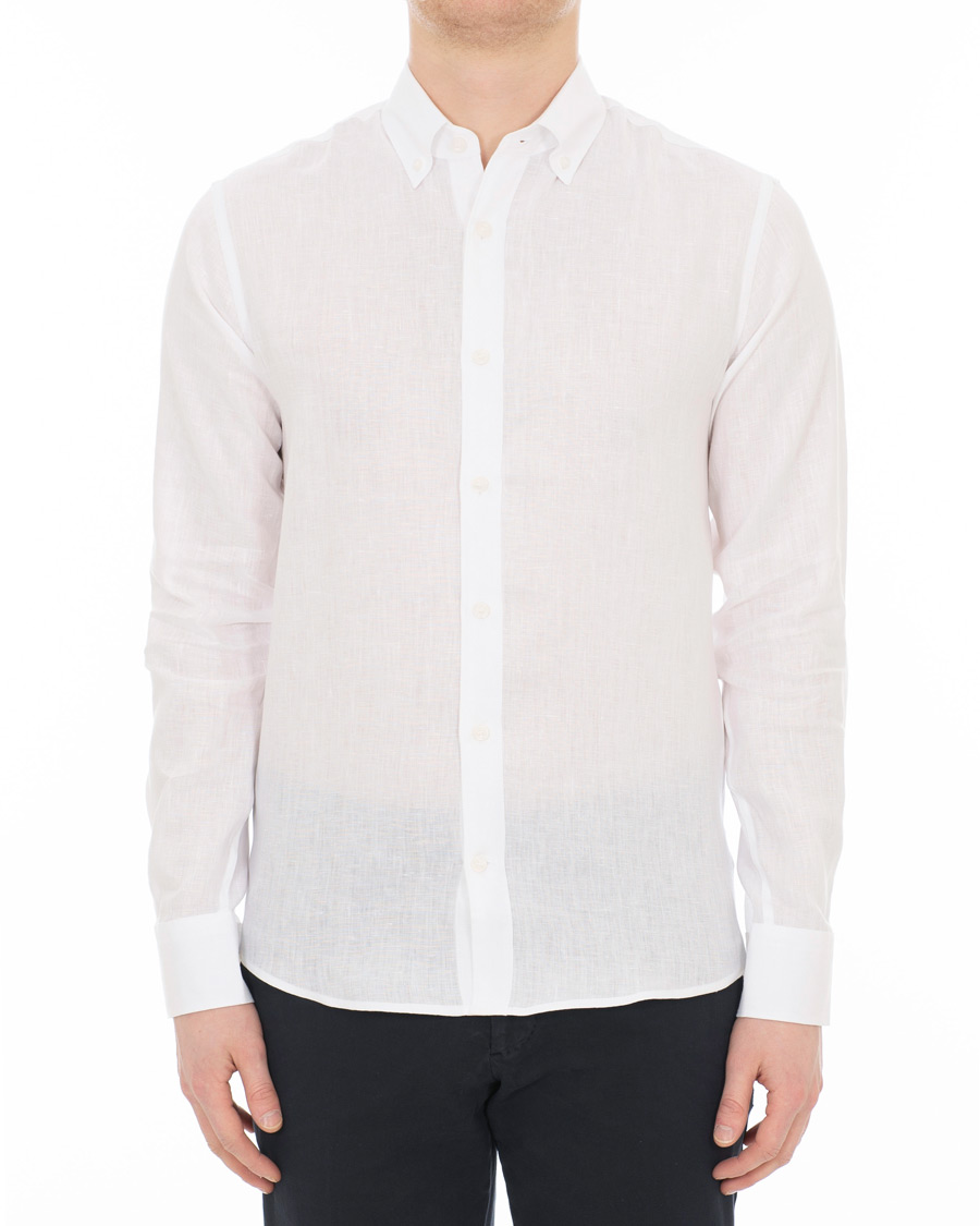 Herr | Skjortor | Tiger of Sweden | Fenald Button Down Linen Shirt White