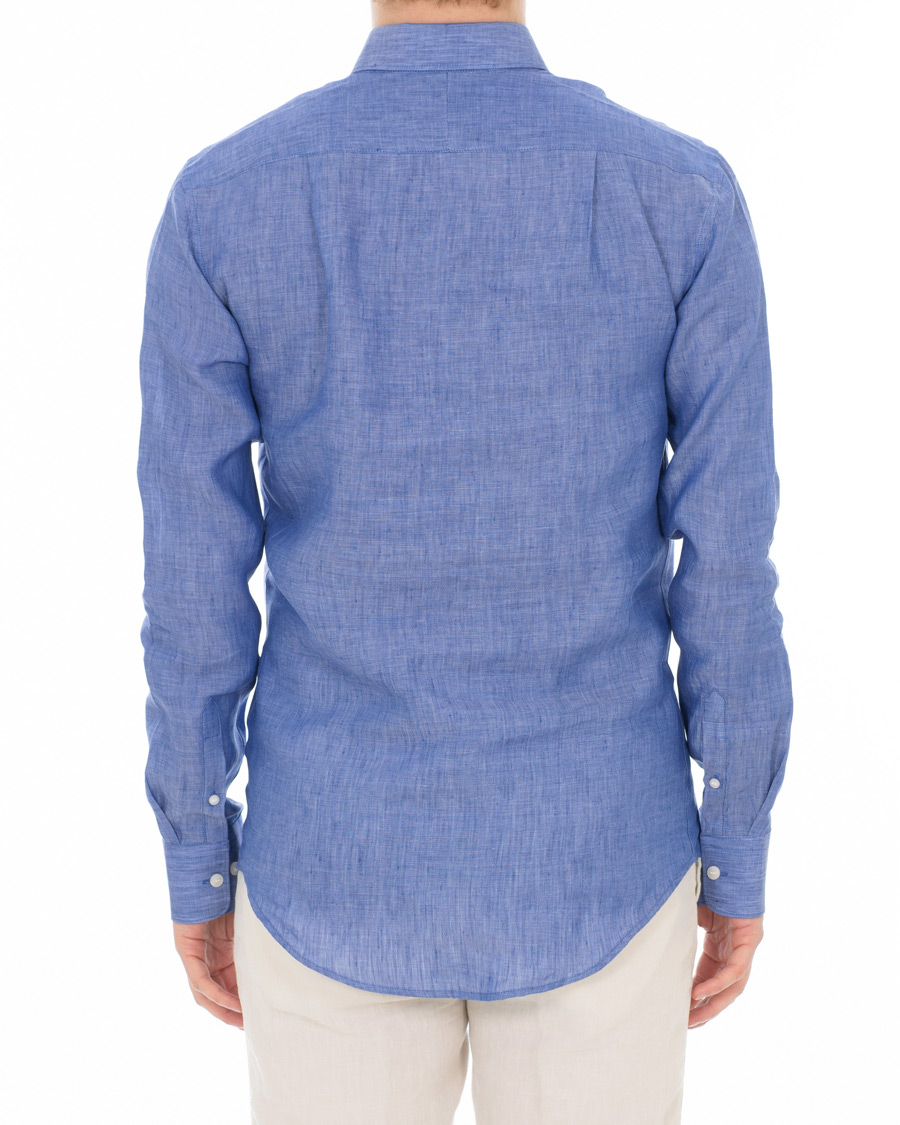 Herr | Skjortor | Tiger of Sweden | Fenald Button Down Linen Shirt Blue