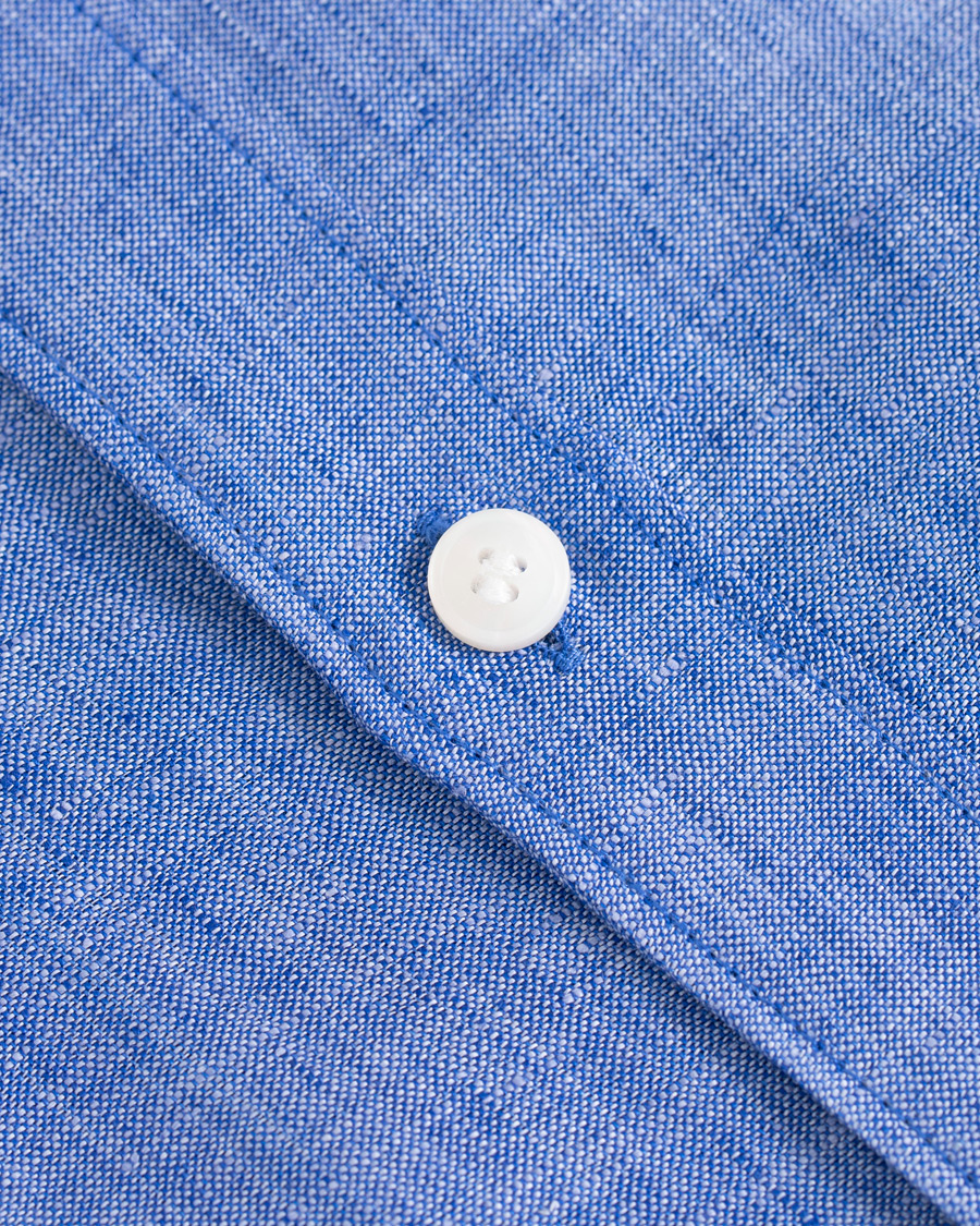 Herr | Skjortor | Tiger of Sweden | Fenald Button Down Linen Shirt Blue