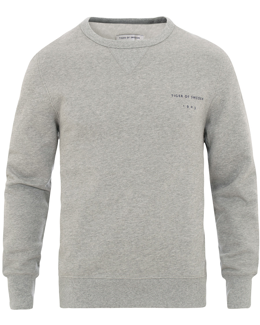 Herr | Tröjor | Tiger of Sweden | Dinos Sweatshirt Grey Melange