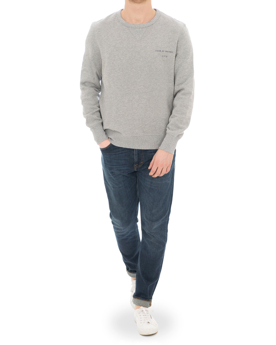 Herr | Tröjor | Tiger of Sweden | Dinos Sweatshirt Grey Melange