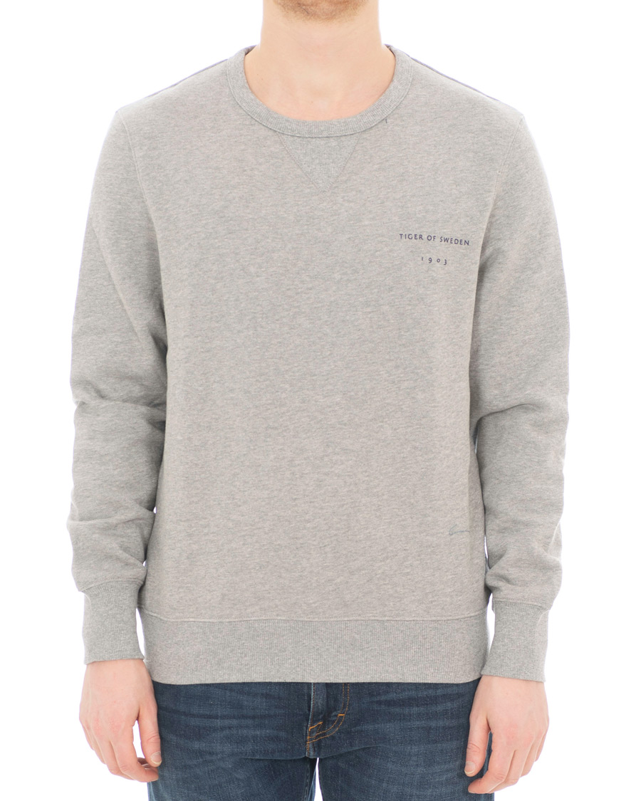 Herr | Tröjor | Tiger of Sweden | Dinos Sweatshirt Grey Melange