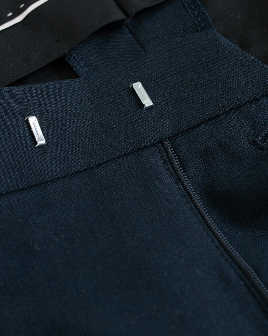 Herr | Byxor | Tiger of Sweden | Trolosa Double Pleated Linen Trousers Navy