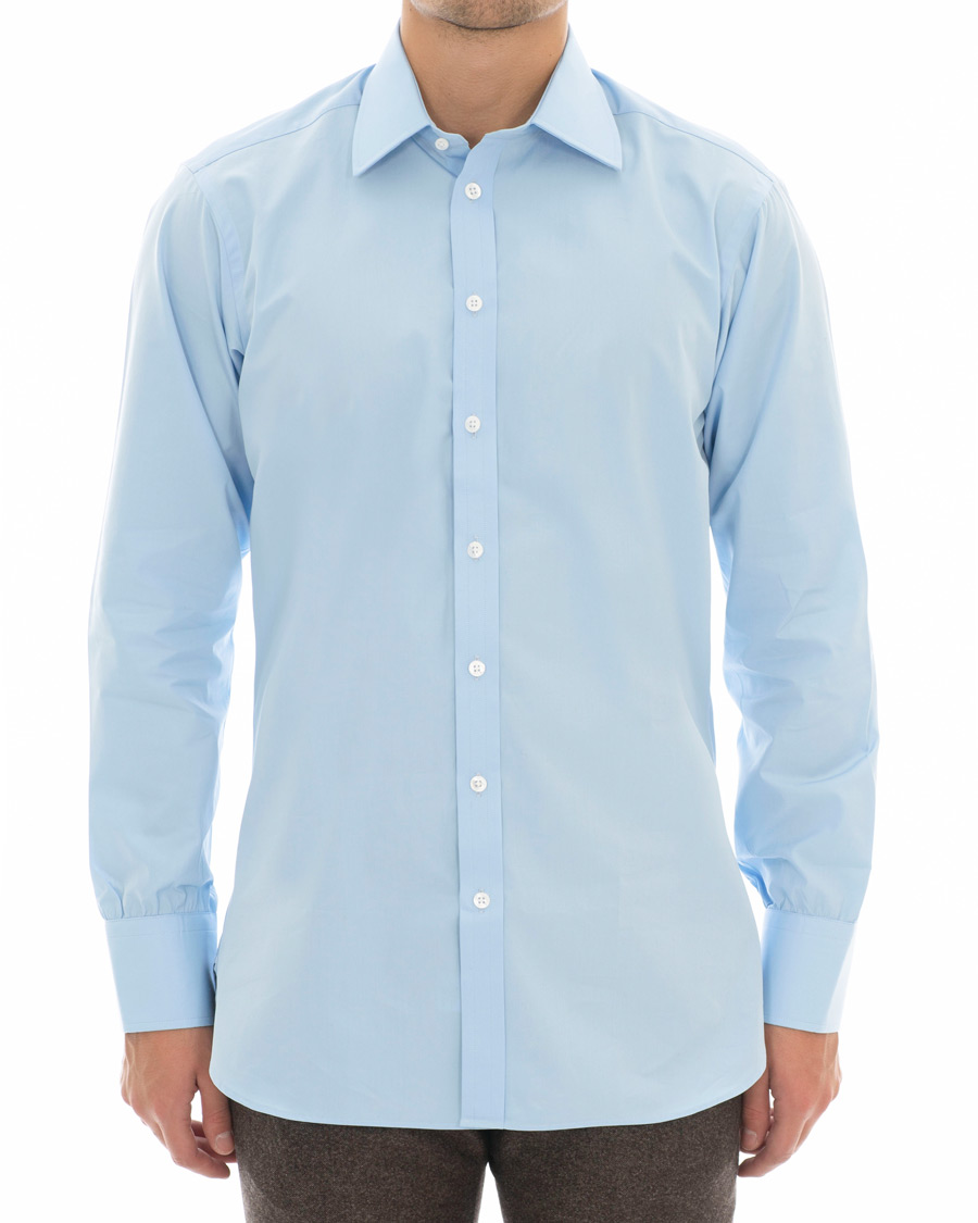 Herr | Skjortor | Turnbull & Asser | Regular Fit T&A Collar Poplin Shirt Light Blue