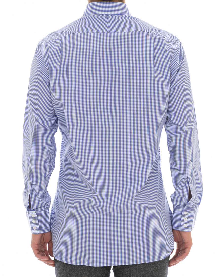 Herr | Skjortor | Turnbull & Asser | Regular Fit Check Poplin Shirt Blue/White