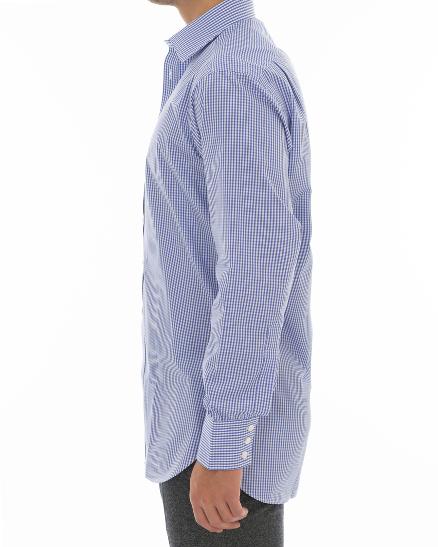 Herr | Skjortor | Turnbull & Asser | Regular Fit Check Poplin Shirt Blue/White