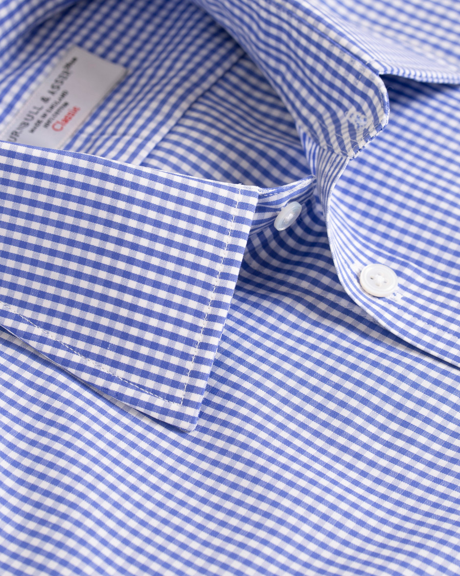 Herr | Skjortor | Turnbull & Asser | Regular Fit Check Poplin Shirt Blue/White