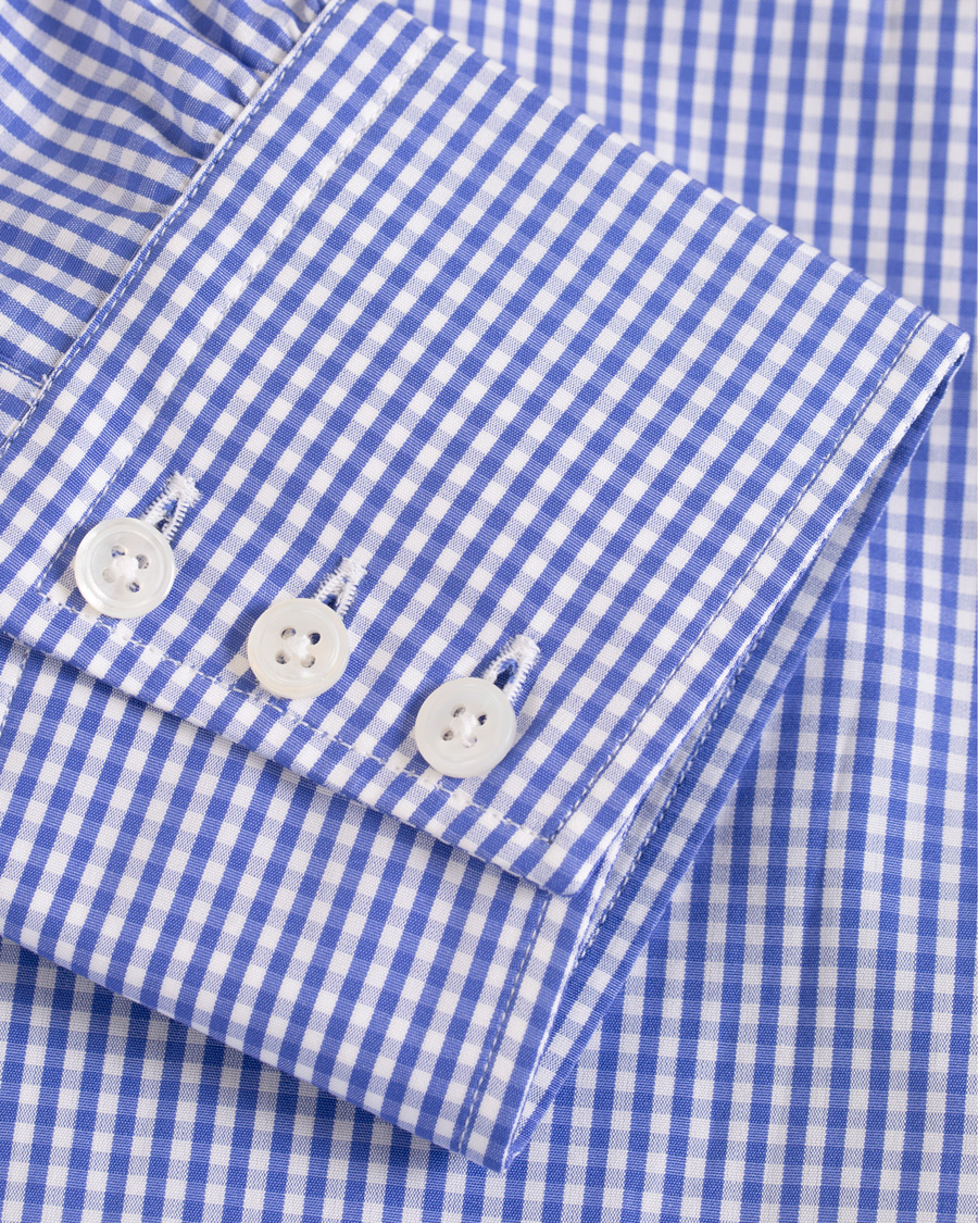 Herr | Skjortor | Turnbull & Asser | Regular Fit Check Poplin Shirt Blue/White