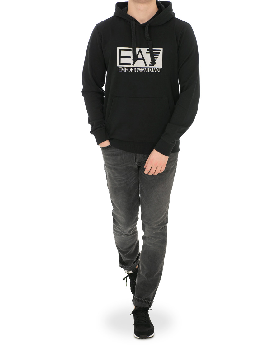 Herr | Tröjor | EA7 | Logo Hoodie Black