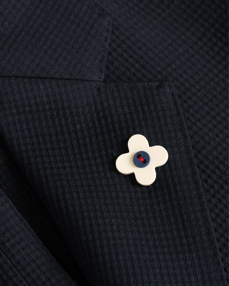 Herr | Kavajer | Lardini | Wool Cotton Travel Blazer Navy