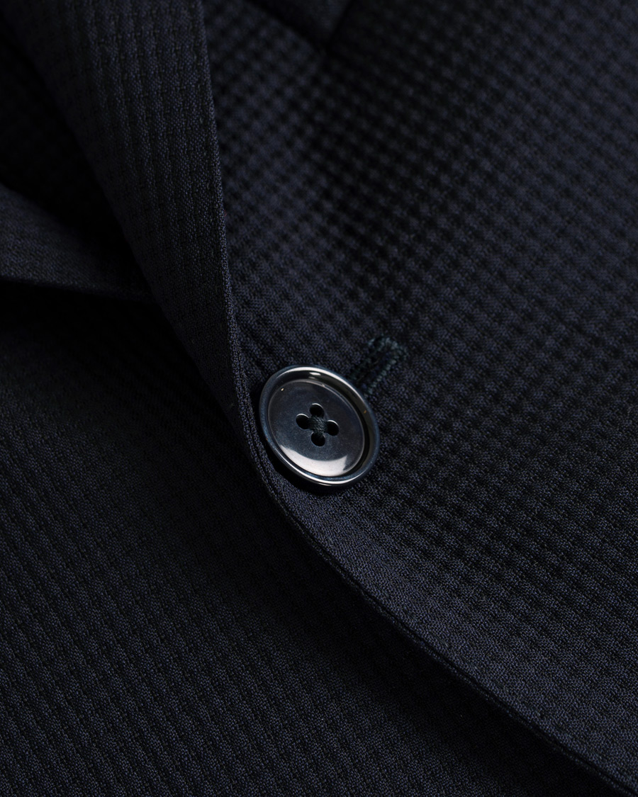 Herr | Kavajer | Lardini | Wool Cotton Travel Blazer Navy