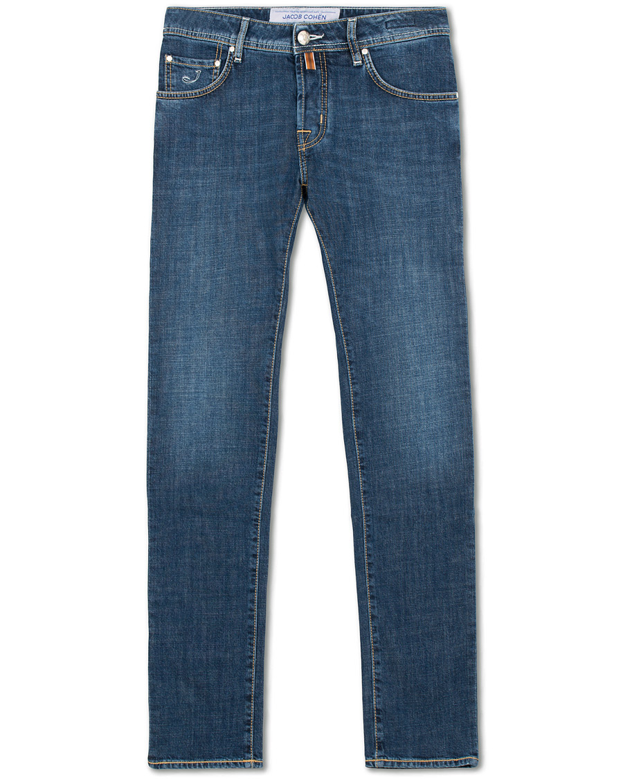 Herr | Jeans | Jacob Cohën | 622 Slim Fit Jeans Mid Blue 