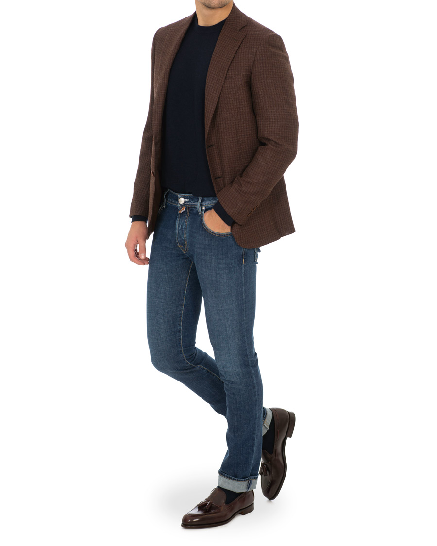 Herr | Jeans | Jacob Cohën | 622 Slim Fit Jeans Mid Blue 