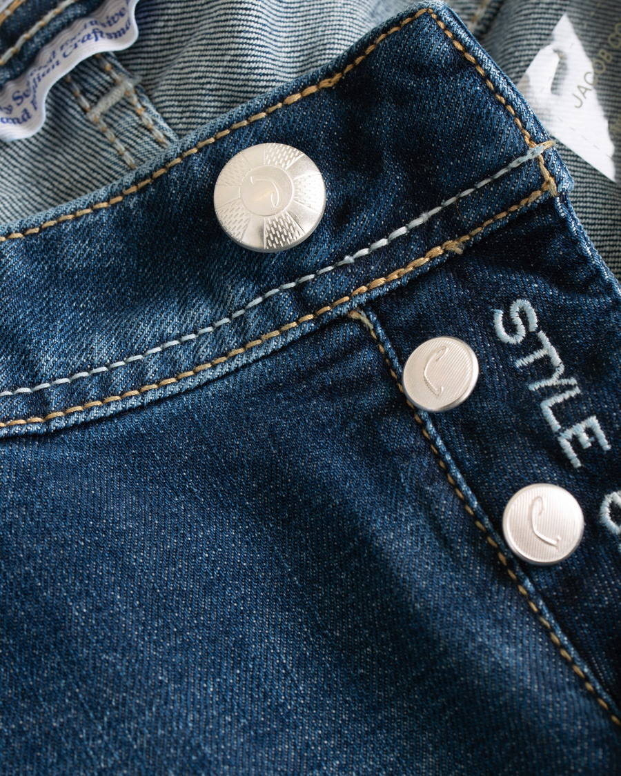 Herr | Jeans | Jacob Cohën | 622 Slim Fit Jeans Mid Blue 