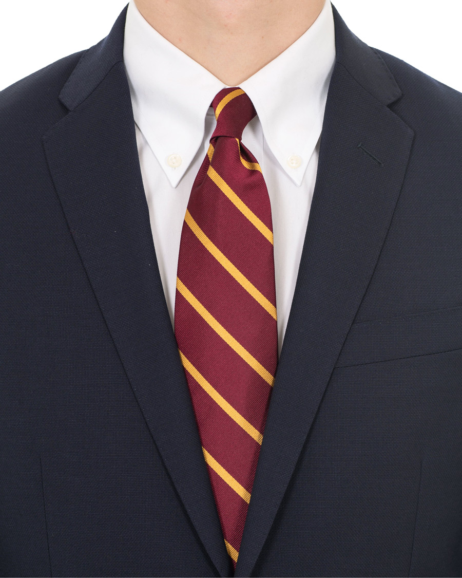 Herr | Brooks Brothers Striped Tie 8 cm Burgundy | Brooks Brothers | Striped Tie 8 cm Burgundy