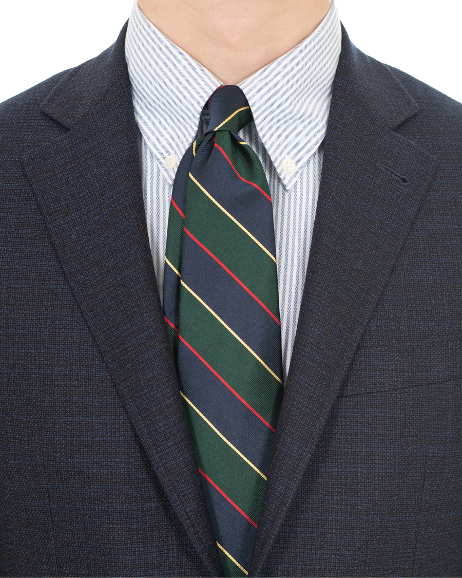 Herr | | Brooks Brothers | Striped Tie 8 cm Green