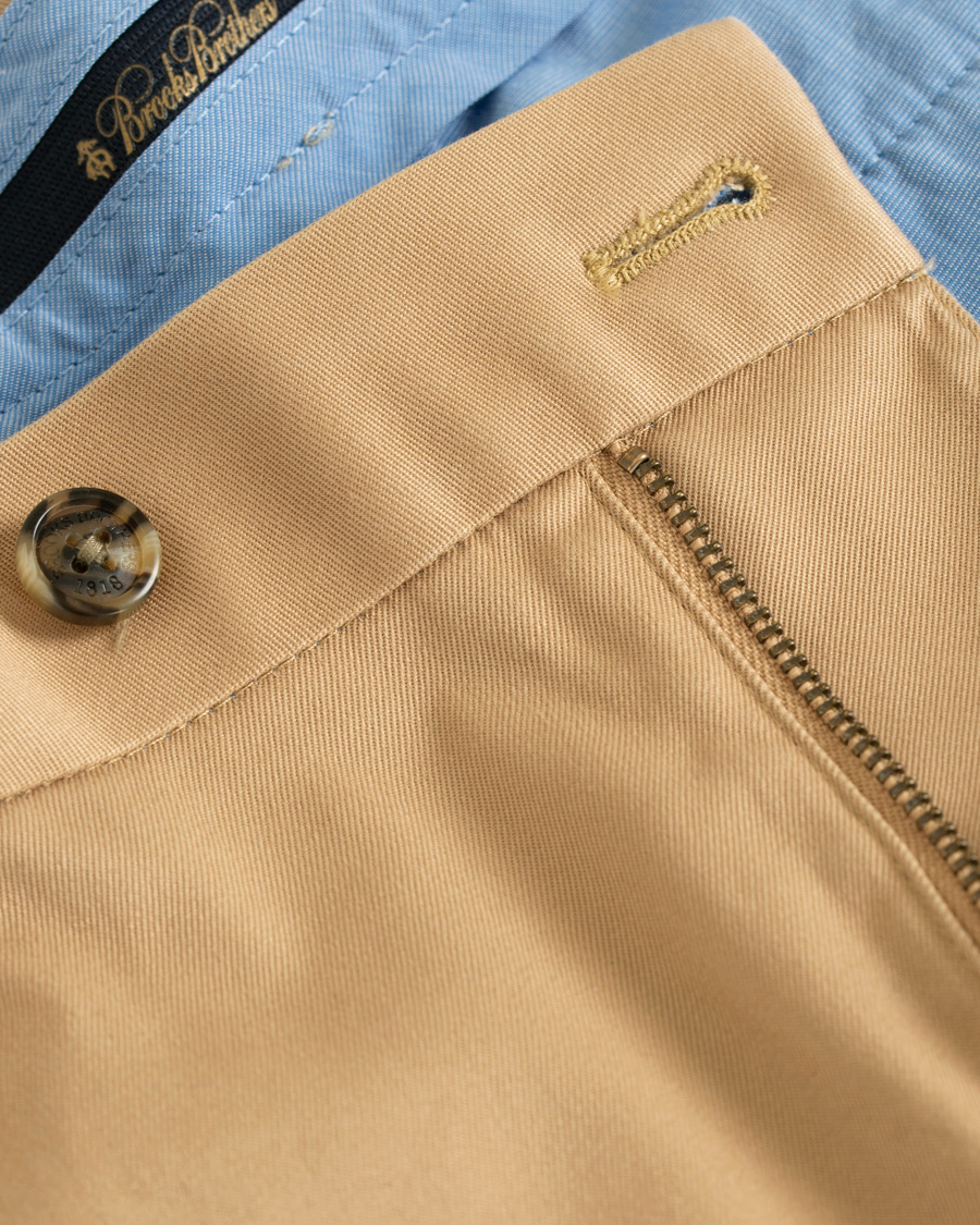 Herr | Byxor | Brooks Brothers | Milano Stretch Chino Khaki W31L34