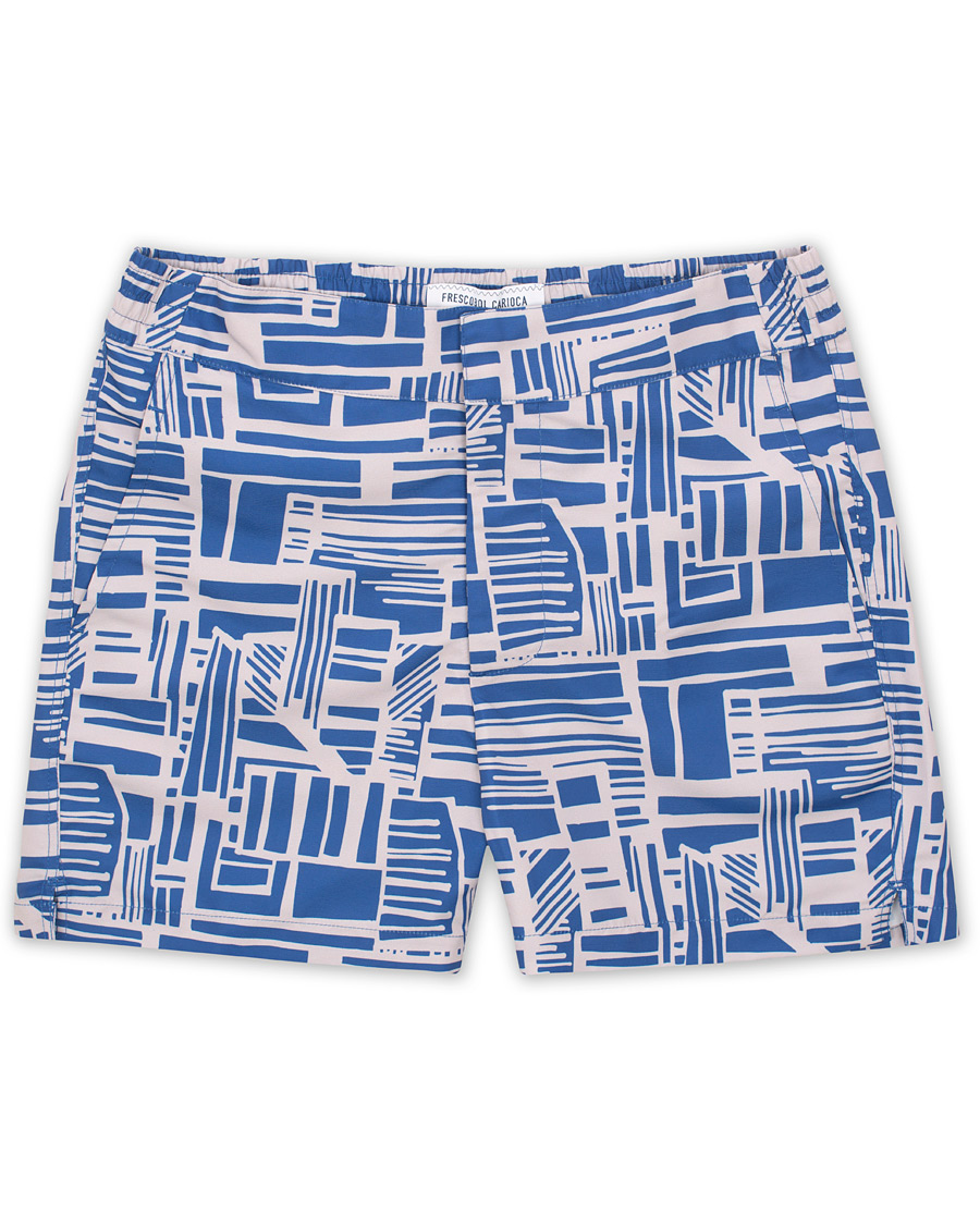 Herr | Badbyxor | Frescobol Carioca | Classic Short Swimshorts Linha Navy/Smoke Grey