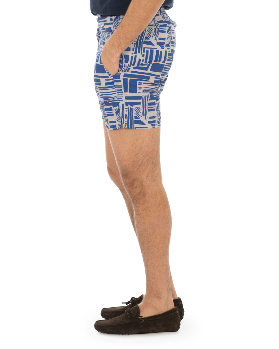 Herr | Badbyxor | Frescobol Carioca | Classic Short Swimshorts Linha Navy/Smoke Grey
