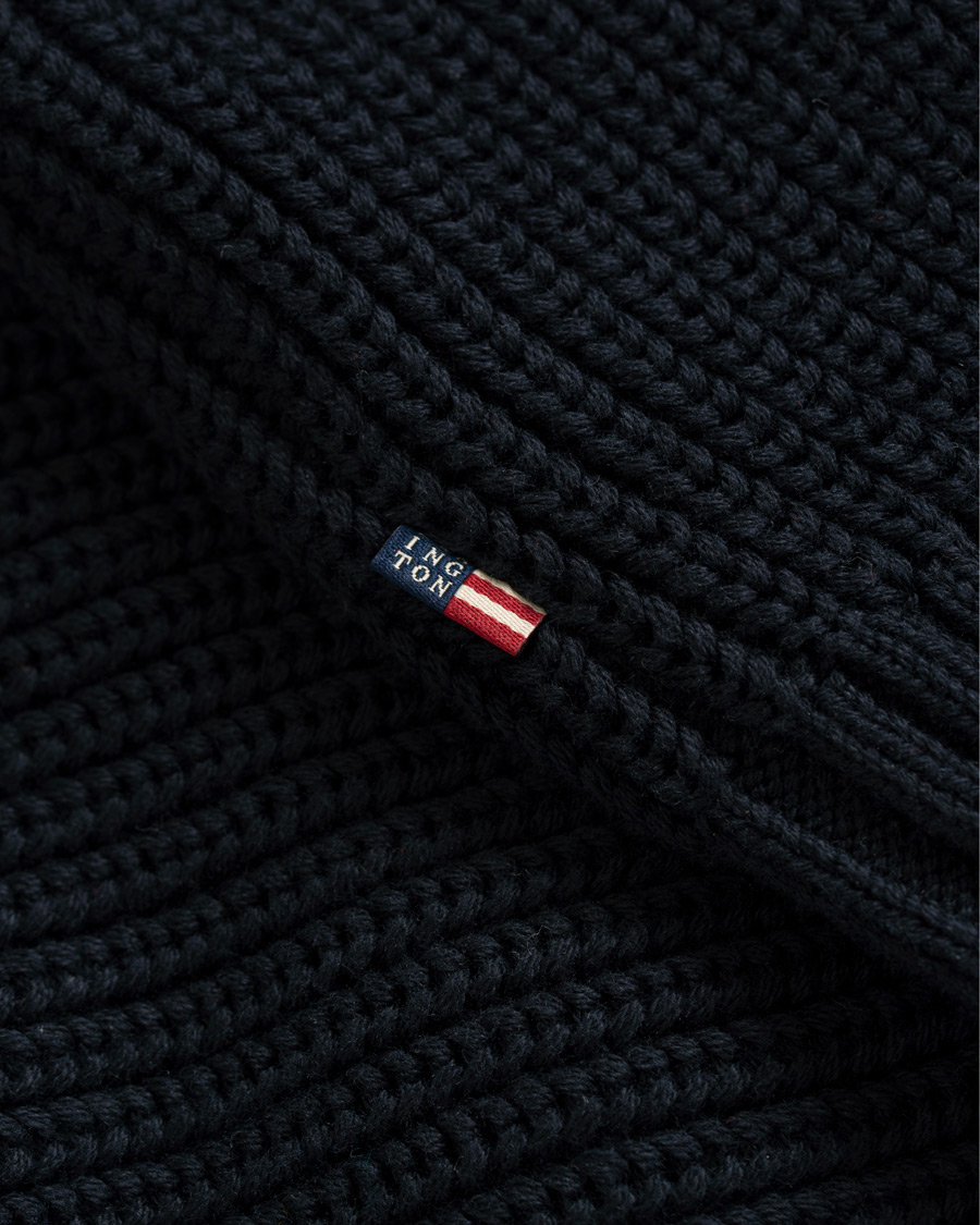 Herr | Tröjor | Lexington | Herman Ribbed Crew Neck Deep Marine Blue