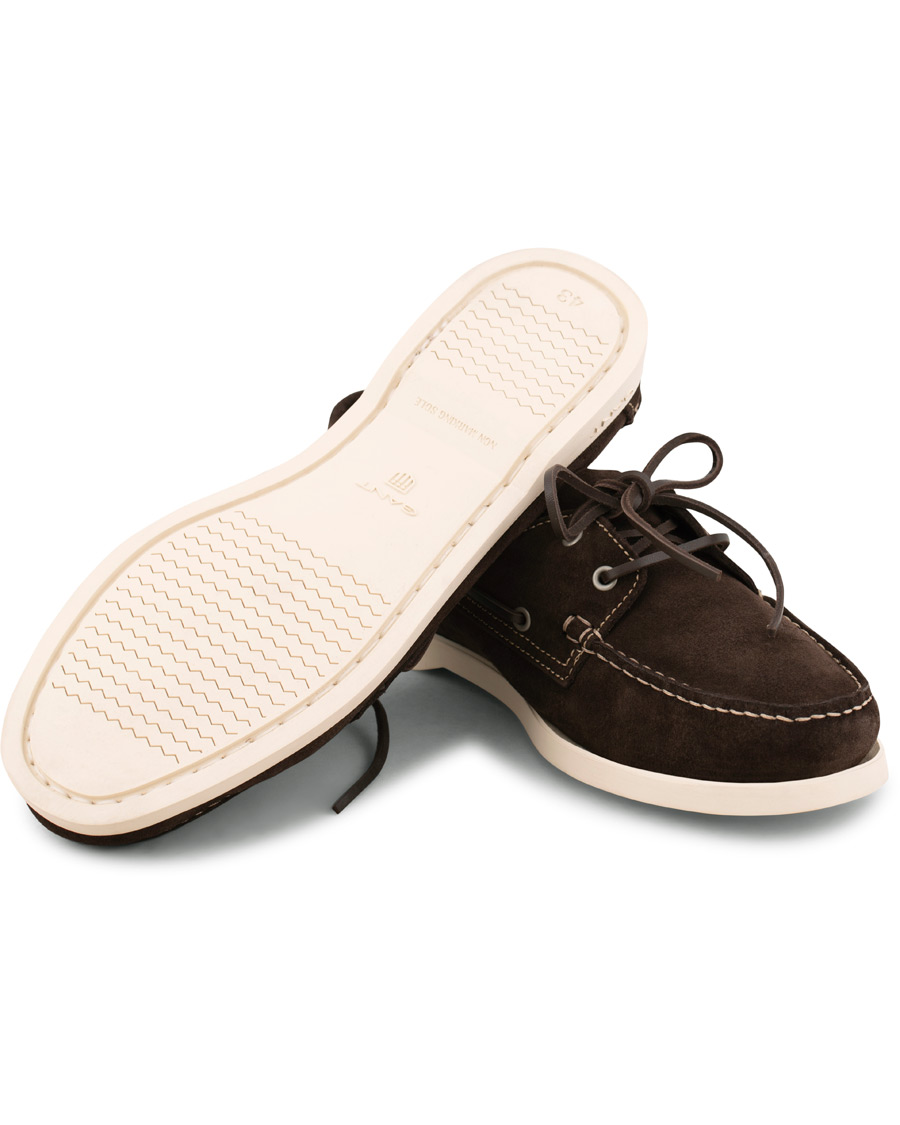 Herr | GANT Exclusively Made For Care of Carl Boatshoe Dark Brown Suede | GANT | Exclusively Made For Care of Carl Boatshoe Dark Brown Suede